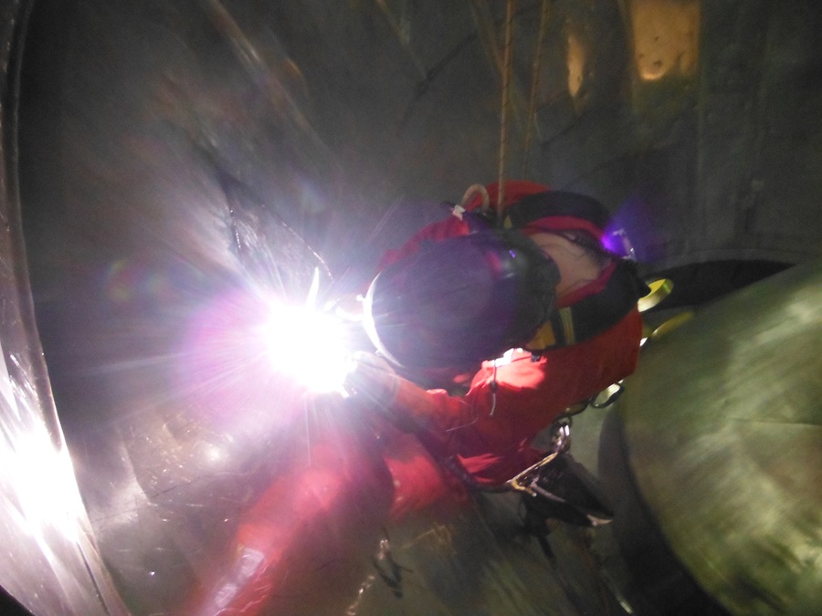 Dual welding on a dryer cone